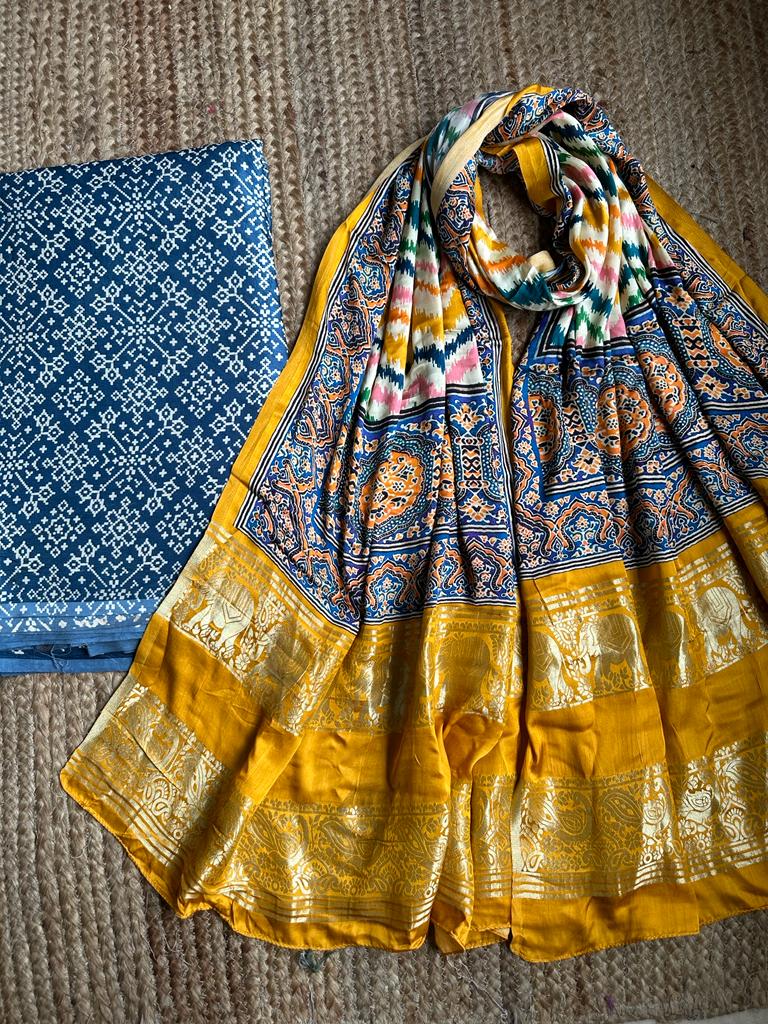 patola silk dress material DRESS MATERIAL , #vjsonspatolaart , Mo. 9714762440. , Single Ikkat pure Silk handloom Patola Dress, exclusive Dresses, Single ikkat #puresilk , Hend weaving Patola Suit , % #puresilk with silk Mark