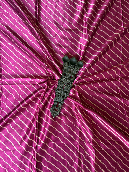 Magenta purple leheriya mashru silk un stitched blouse piece