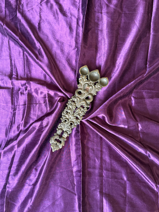 Purple solid mashru silk un stitched blouse piece