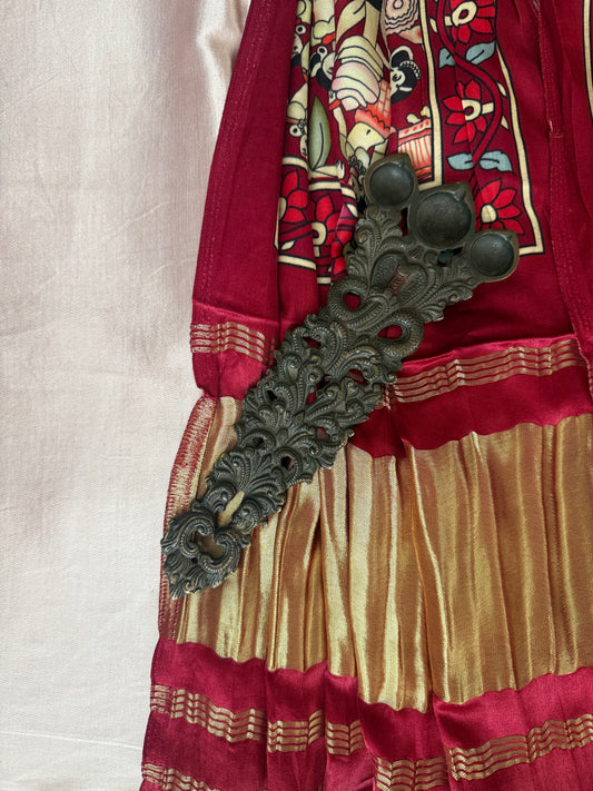 BLUSH PINK MASHRU SILK KURTA WITH PATOLA PICHWAI HANDCRAFTED MODALSILK DUPATTA