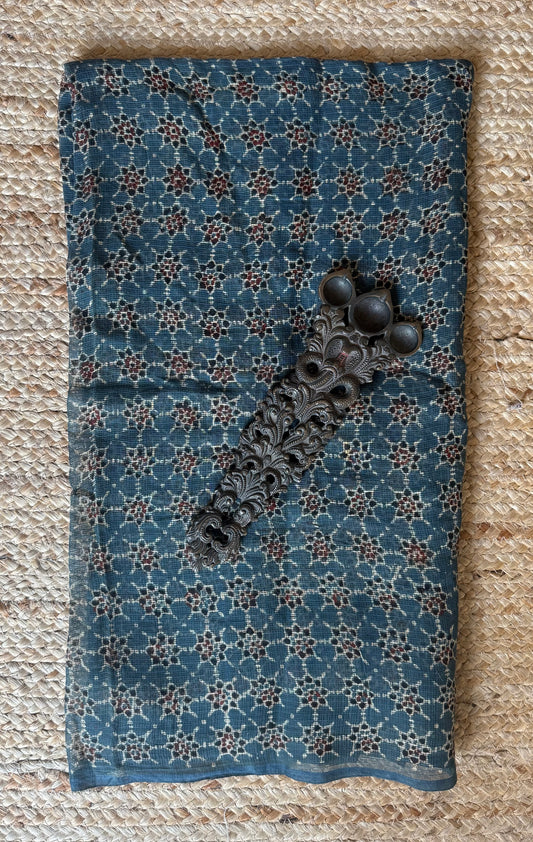 INDIGO BLUE AJRAKH KOTA HANDBLOCK KURTA FABRIC