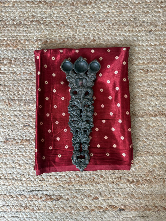 Maroon mashru silk un stitched blouse piece