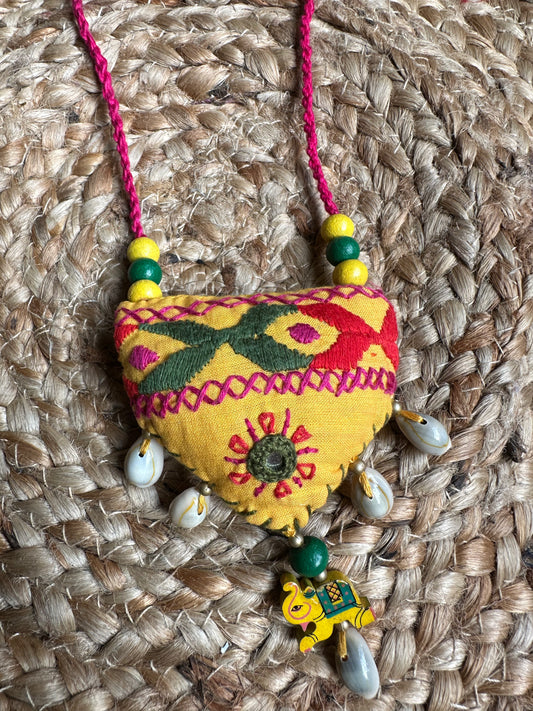 MULTICOLOUR BEAUTIFUL HANDCRAFTED HANDEMBROIDERY CLOTH JEWELLERY