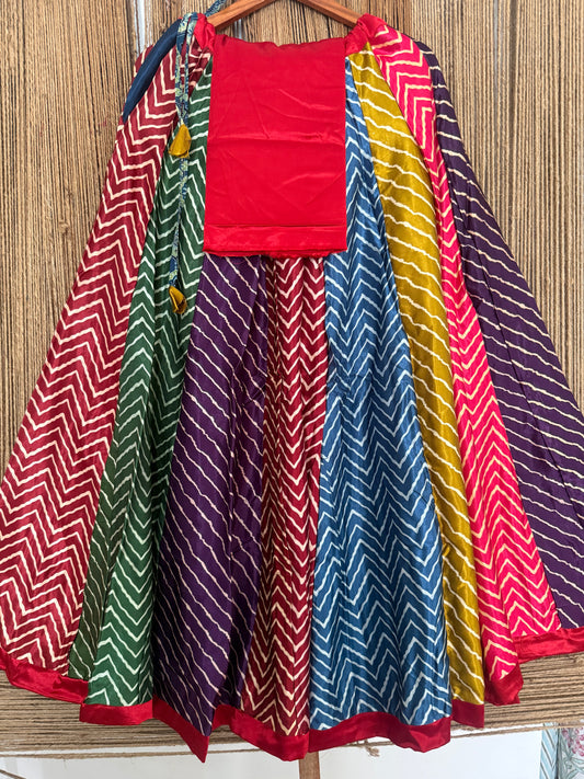 Mustard mashru silk blouse-with bandhani Patola patchwork handcrafted mashru silk Skirt