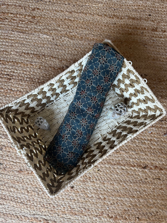 INDIGO BLUE AJRAKH KOTA HANDBLOCK KURTA FABRIC