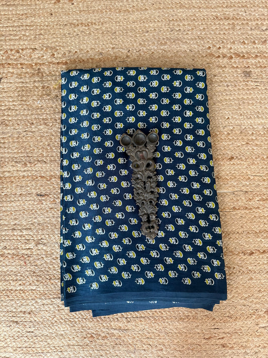 Aegean Blue mashru silk fabric msf- 12