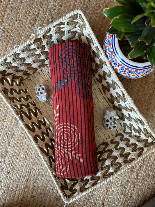 MAROON AJRAKH HANDCRAFTED NATURAL DYE PRINTED FABRIC CF - 20