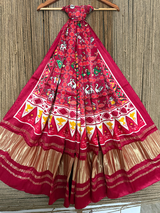 MAROON PATOLA PRINT MODAL SILK DUPATTA