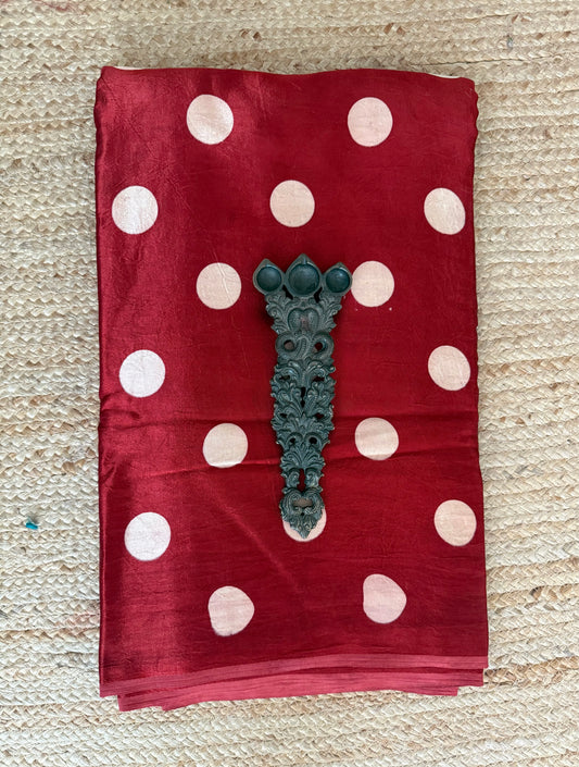 Maroon mashru silk fabric msf