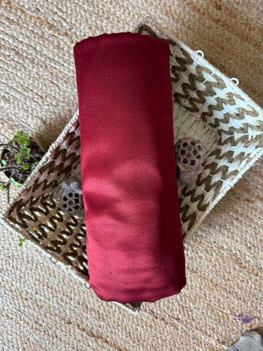 MAROON SOLID MASHRU SILK FABRIC MSF- 5