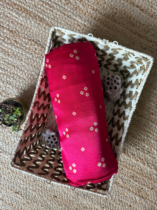 PINK THREE MASHRU SILK FABRIC MSF- 21