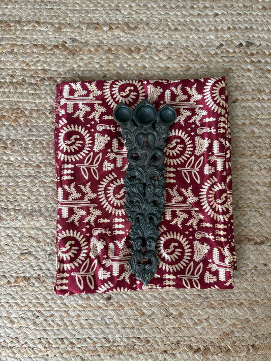 Maroon mashru silk un stitched blouse piece