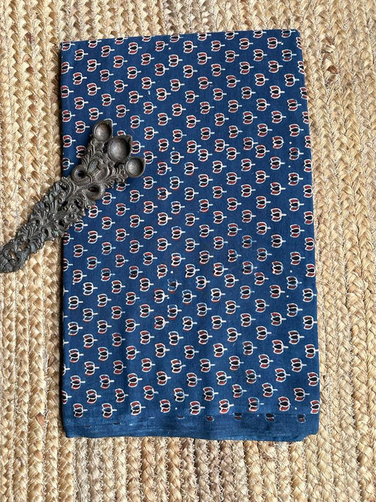 INDIGO BLUE AJRAKH HANDBLOCK COTTON FABRIC