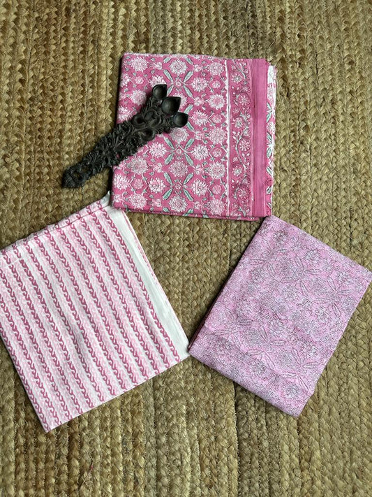 ROSE PINK KOTA HANDBLOCK SUIT SET