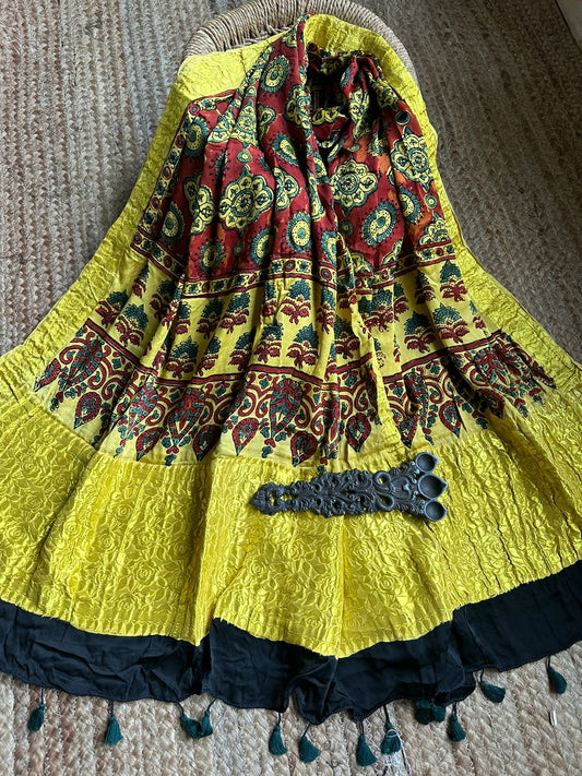 BEIGE GAJJI AJRAKH HANDCRAFTED DUPATTA