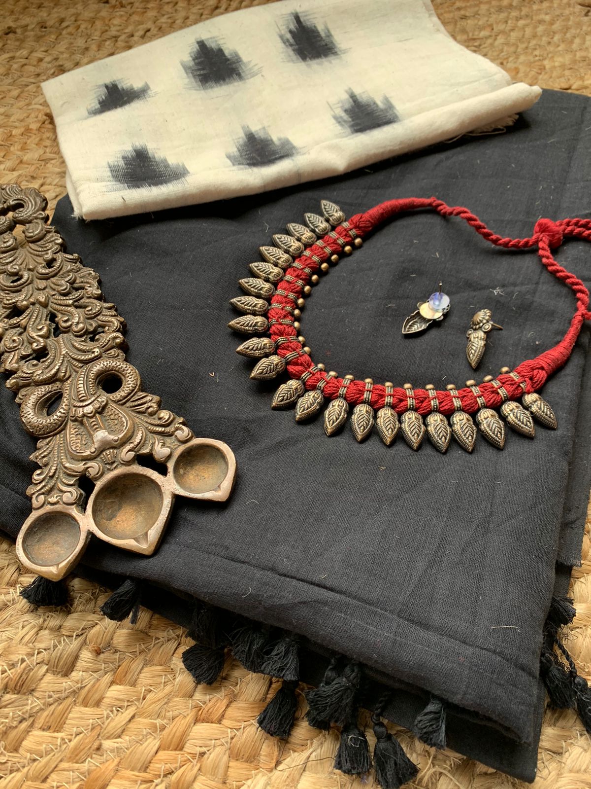 Jewellery set for cotton on sale sarees