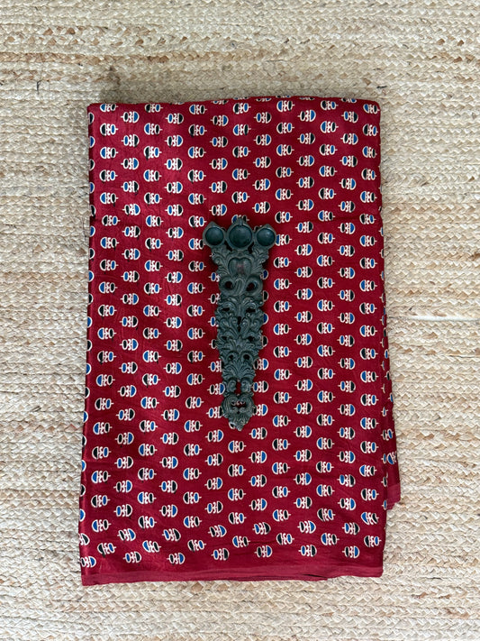 Antique Maroon mashru silk fabric msf- 12