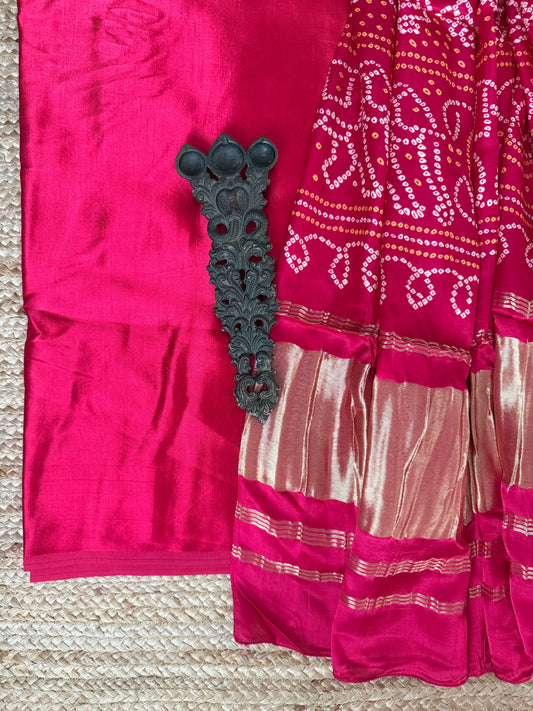Pink patola mashru silk kurta with  patola pichwai handcrafted modalsilk dupatta
