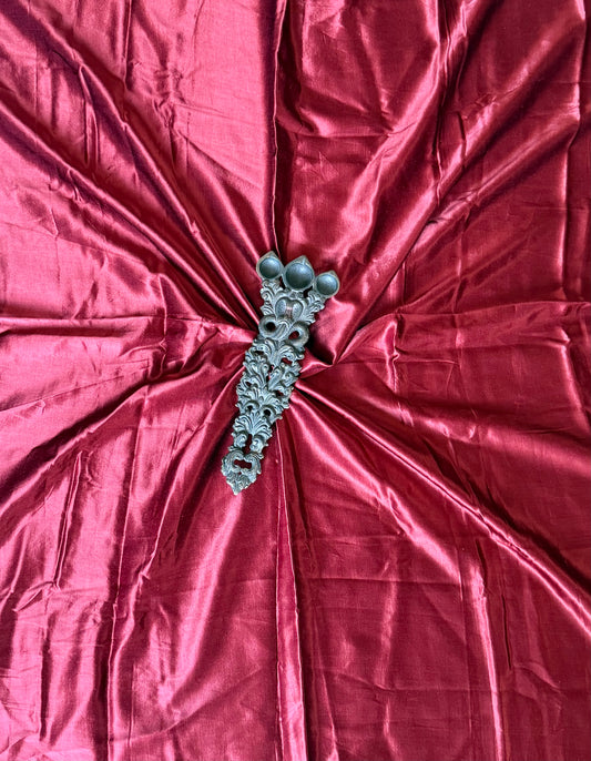 Maroon solid mashru silk un stitched blouse piece