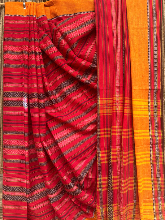 BEAUTIFUL BENGAL HAND WOVEN COTTON SAREE