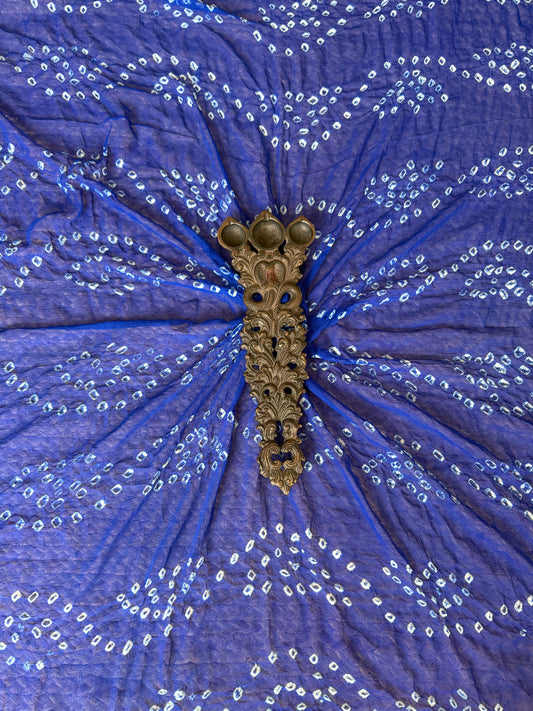 Blue Chiffon silk un stitched blouse piece