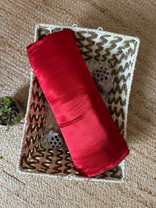 RED  SOLID MASHRU SILK FABRIC MSF- 6