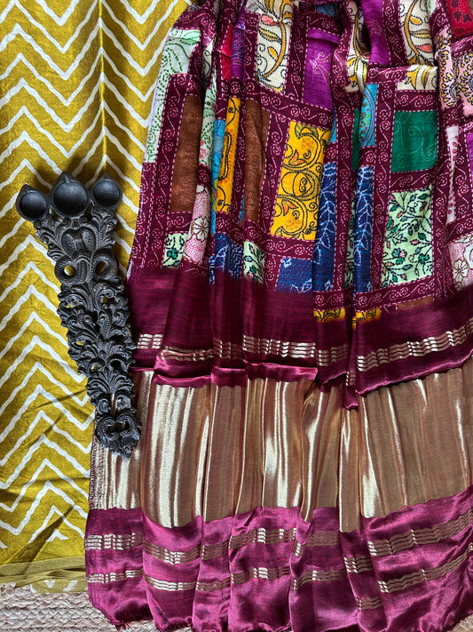MUSTARD YELLOW MASHRU SILK KURTA WITH PATOLA HANDCRAFTED MODAL SILK DUPATTA PS-202