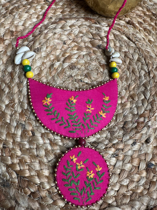 MULTICOLOUR BEAUTIFUL HANDCRAFTED HANDEMBROIDERY CLOTH JEWELLERY