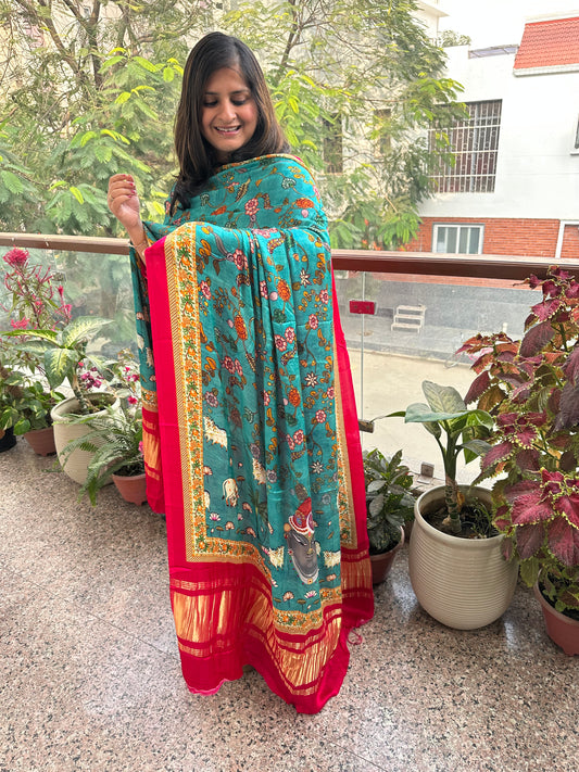 PINK MASHRU SILK KURTA WITH PATOLA PRINT MODAL SILK DUPATTAS