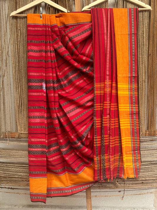 BEAUTIFUL BENGAL HAND WOVEN COTTON SAREE