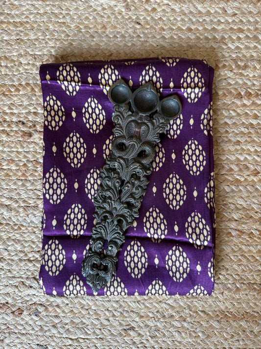 Purple mashru silk un stitched blouse piece