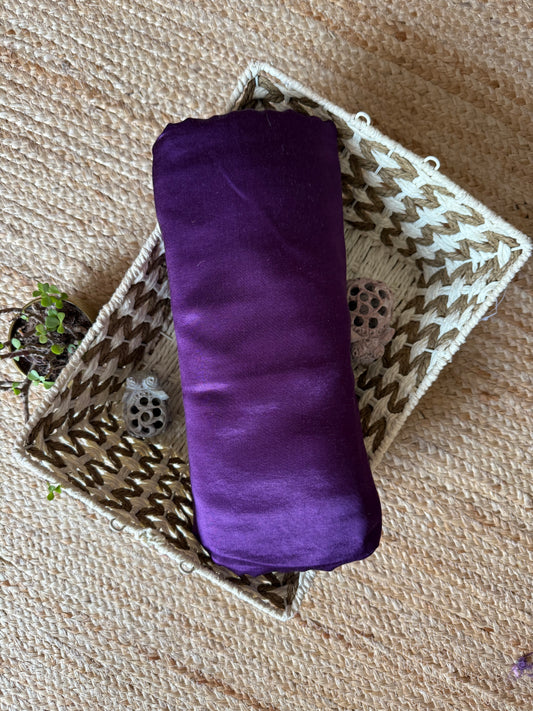 PURPLE SOLID MASHRU SILK FABRIC MSF- 4