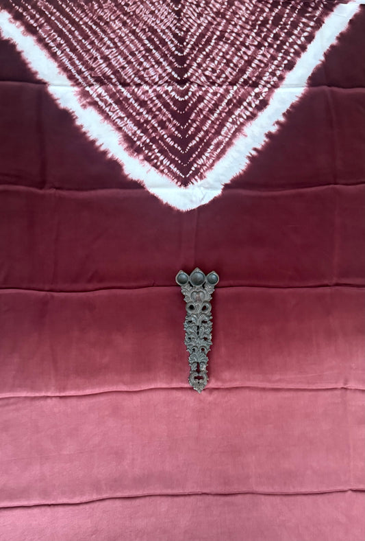 Brown Coffee ombrã© modal  silk shibori kurta/kaftan material