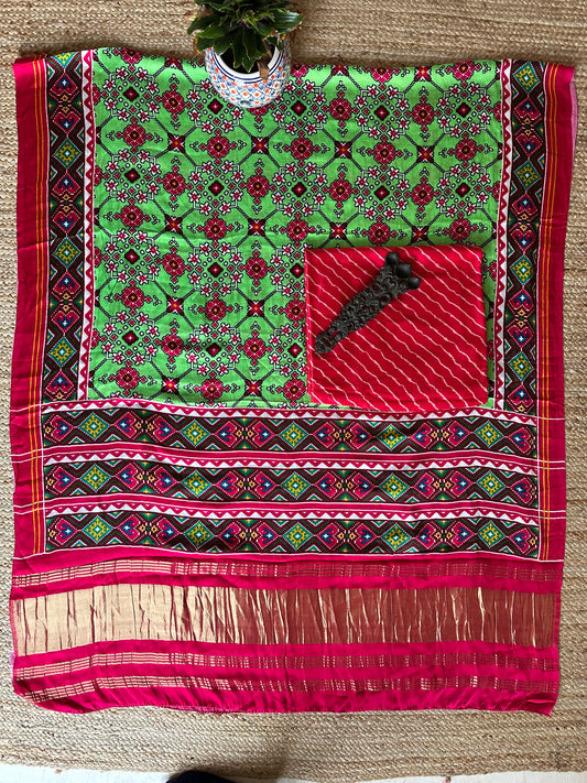 PINK MASHRU  SILK KURTA WITH PATOLA HANDCRAFTED MODAL SILK DUPATTA PS-1090