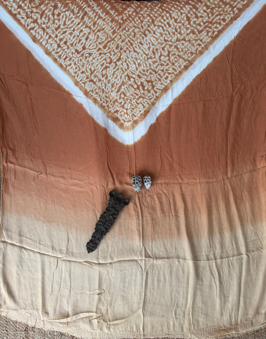 Persian ombré Modal  silk Shibori kurta/kaftan material