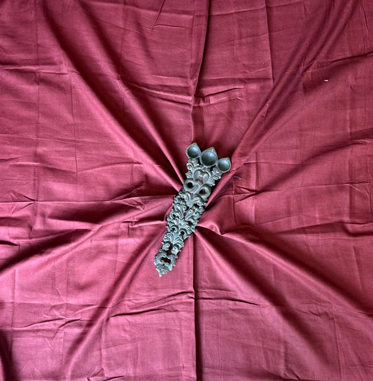 Maroon solid handcrafted cotton silk un stitched blouse piece