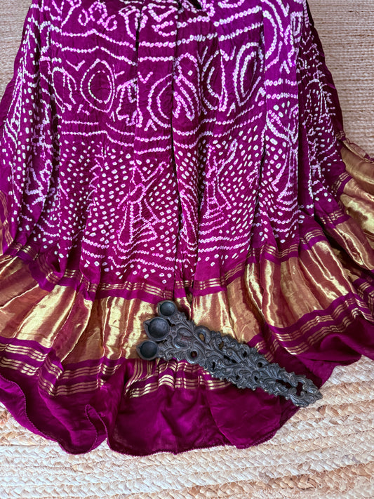 rai bandhani gajji silk Handcrafted Gharchola dupatta