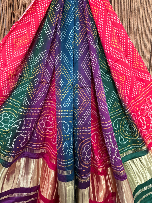 Multi patola print modal silk dupatta
