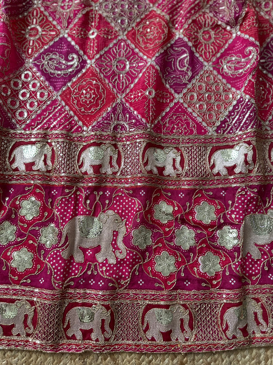 MULTI COLOUR GEORGETTE SEQUENCE VINTAGE DUPATTA