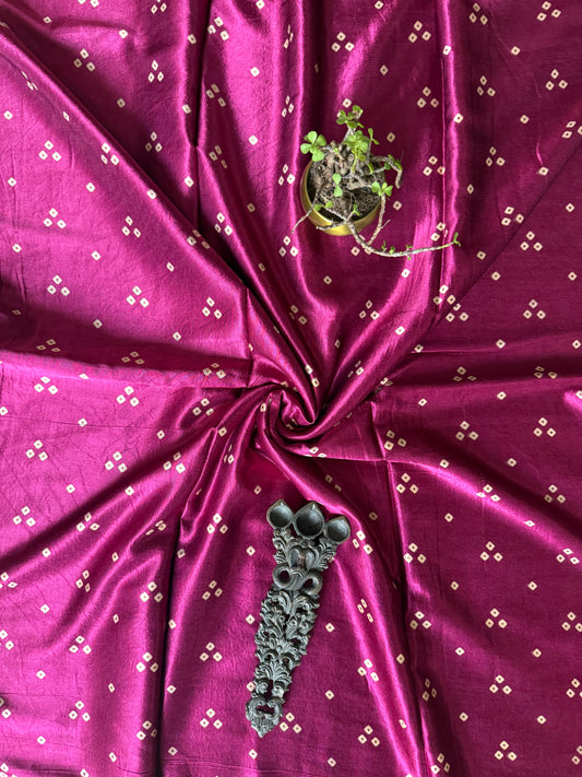 MAGENTA PURPLE THREE MASHRU SILK FABRIC MSF- 23