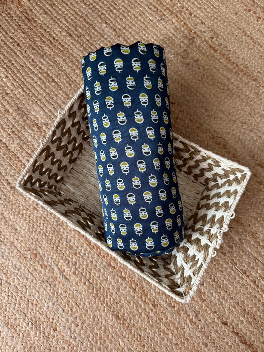 Aegean Blue mashru silk fabric msf- 12