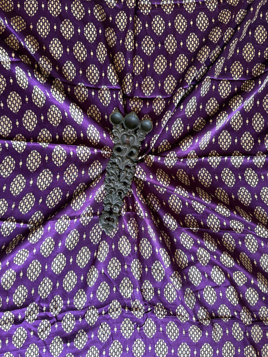 Purple mashru silk un stitched blouse piece