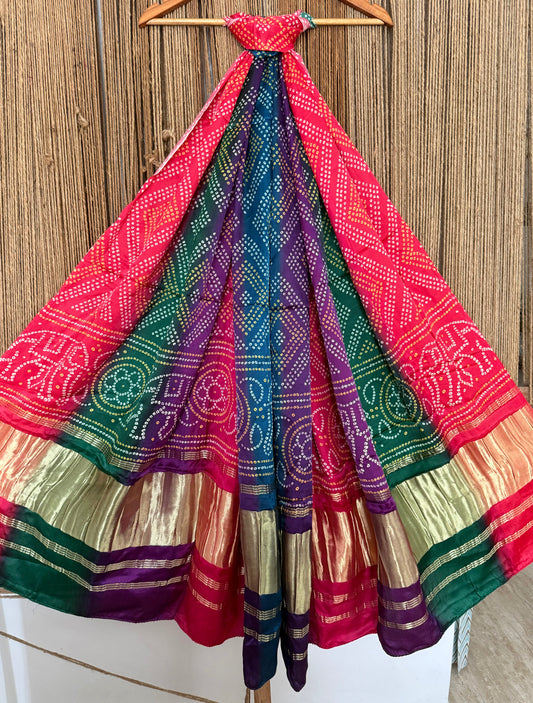Multi patola print modal silk dupatta
