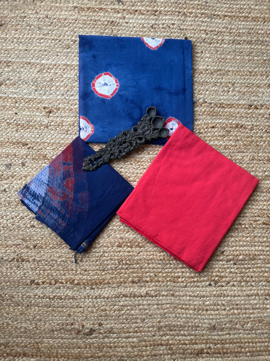 INDIGO RED KOTA HANDBLOCK SUIT SET