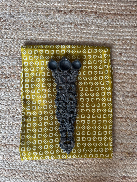 Yellow mashru silk un stitched blouse piece