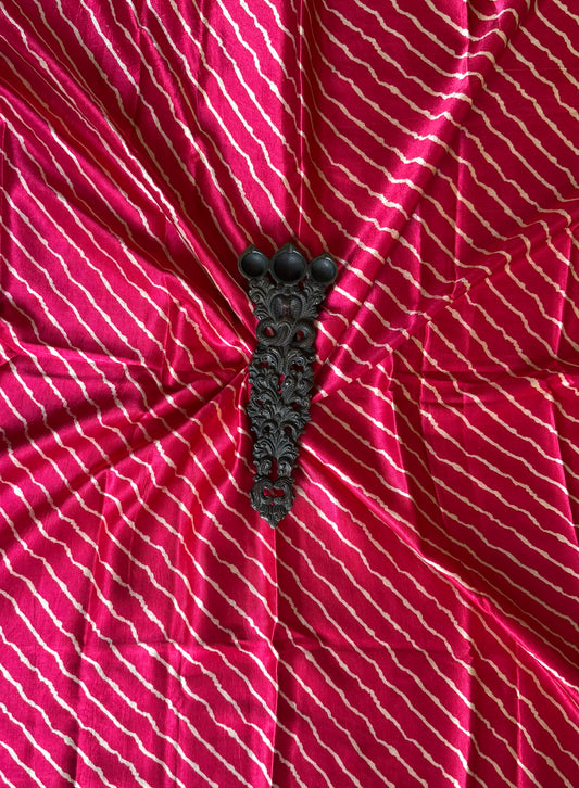 Pink leheriya mashru silk un stitched blouse piece