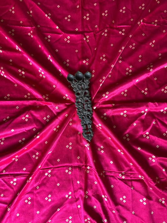 Pink three dot mashru silk un stitched blouse piece
