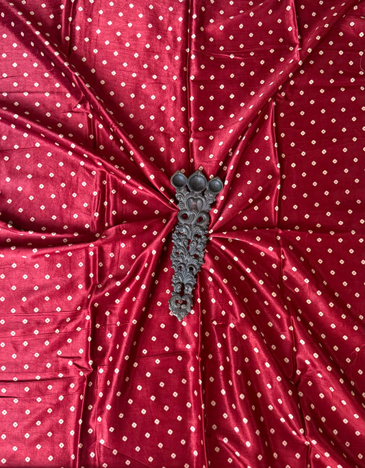 Maroon mashru silk un stitched blouse piece
