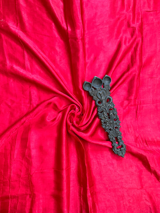 RED PLEN MASHRU SILK UN STITCHED BLOUSE PIECE