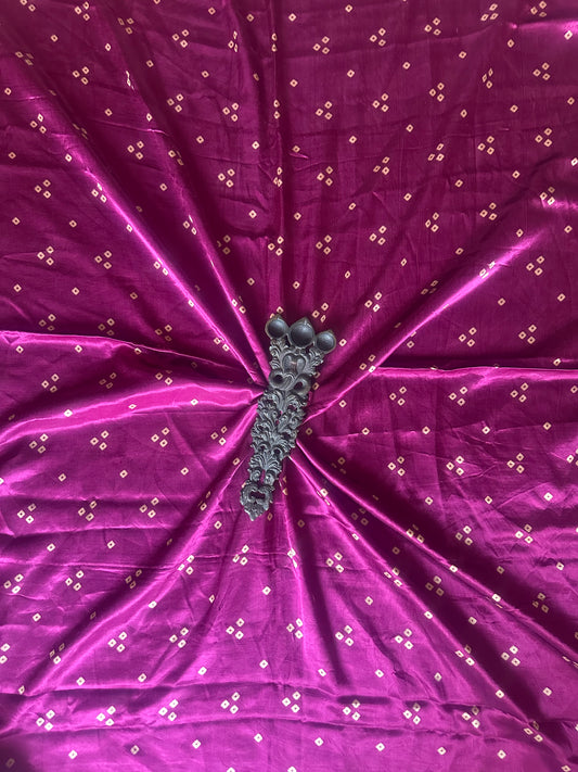 Magenta purple solid mashru silk un stitched blouse piece
